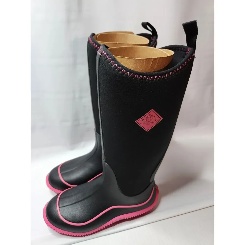 Muck Boot Company Women’s Hale Sporty Boots Size 9 Black Hot Pink